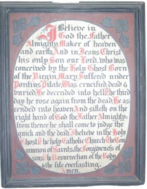 Apostles' Creed board